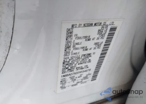 2005 Nissan Titan Se из США, поврежденный, VIN 1N6BA07A35N554676